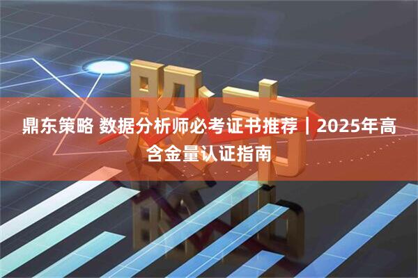 鼎东策略 数据分析师必考证书推荐｜2025年高含金量认证指南